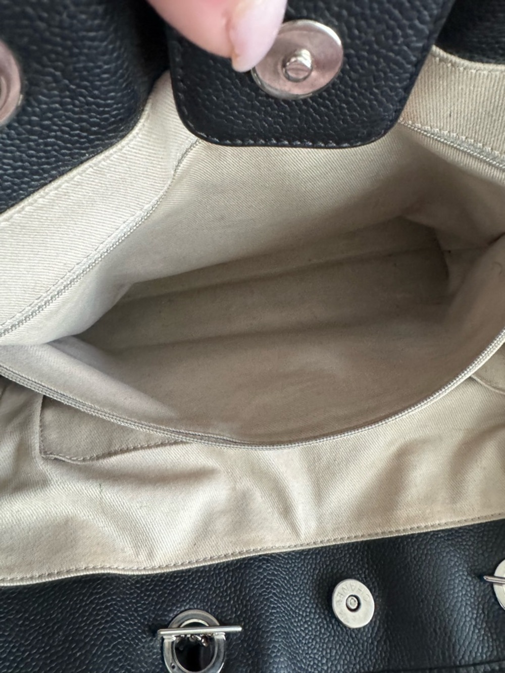 CHANEL Black Quilted Leather Chain-Strap Tote - Picture 7 of 11